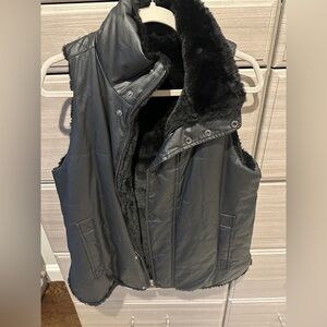 Tuckernuck Black Faux Fur Lined Vest